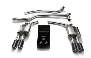 Armytrix Valvetronic Exhaust System Audi A5 | A5 Quattro 2005-2015 - Carbon Fiber Tips - AUB82-QC11