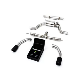 Armytrix Valvetronic Exhaust System Volkswagen GTI MK8 2.0 TSI Turbo 2020+ - Matte Black Tips - VWG8T-DS38M