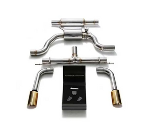 Armytrix Valvetronic Exhaust System Volkswagen Golf | GTI MK7 2014-2019 - Gold Tips - VWG7T-DS11G