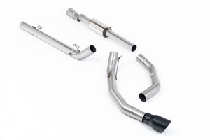 Milltek Ford F150 SuperCrew Race Part-Resonated (Louder) Cat-back with Cerakote Black Singular Tip - SSXFD485