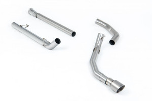 Milltek Ford F150 SuperCrew  Non-Resonated (Louder) Cat-back with Brushed Titanium Singular Tip - SSXFD474