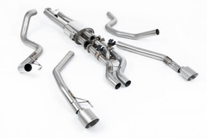 Milltek Ford Ranger Valved Cat Back with GT-115 Brushed Titanium Tips - SSXFD450