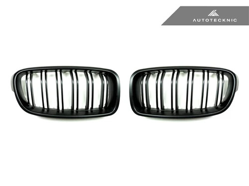 AutoTecknic Dual-Slats Stealth Black Front Grille Set - F30 3-Series - ATK-BM-0179-DS-MB AutoTecknic Dual-Slats Stealth Black Front Grille Set - F30 3-Series - ATK-BM-0179-DS-MB