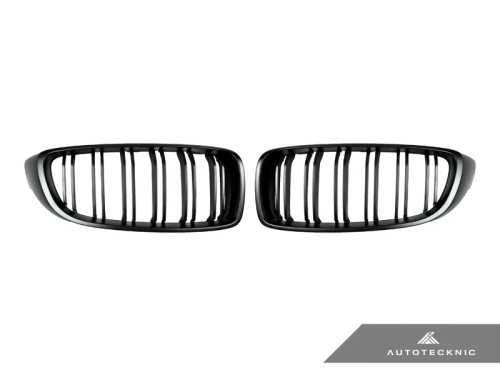 AutoTecknic Dual-Slats Stealth Black Front Grille Set - F32/ F36 4-Series | F80 M3 | F82 M4 - ATK-BM-0175-DS-MB AutoTecknic Dual-Slats Stealth Black Front Grille Set - F32/ F36 4-Series | F80 M3 | F82 M4 - ATK-BM-0175-DS-MB