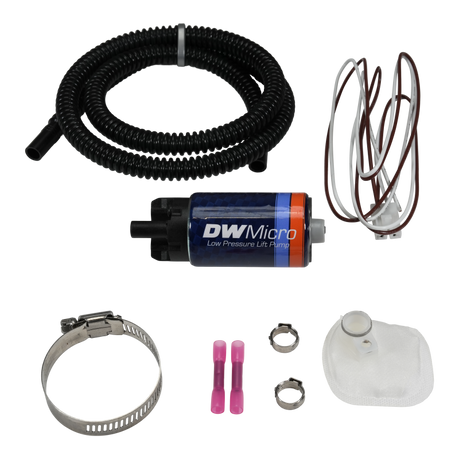 DeatschWerks DW Micro Series 210lph Low Pressure Lift Fuel Pump w/ Universal Install Kit  dwk9-110-1070