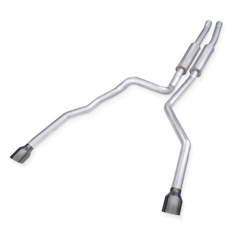 Stainless Works 2021 Ram TRX 6.2L Legend Catback w/ Black Chrome Tips - sswRAM21CBLBC
