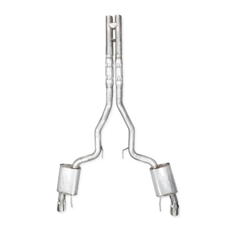 Stainless Works 2024 Mustang GT Catback Dual Tips Legend Sound H-Pipe Factory Connect Exhaust - sswM24CBHFCL
