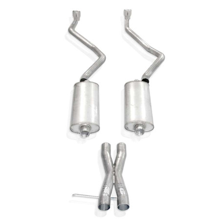 Stainless Works 2007-14 Chevy Tahoe And Yukon LT 2-1/2in Exhaust X-Pipe Chambered Mufflers Tips - sswCTTHTD