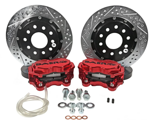Baer Brakes 11.625" SS4+ Deep Stage Rear Brake Kit, Fire Red, SDZ For 2015-23 Ford Mustang (S550) (Except GT350) - 4262695FR