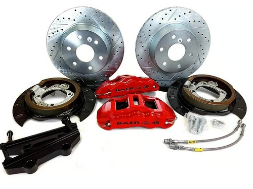 Baer Brakes 14" Extreme Rear Brake Kit, Grabber Blue, SDZ For 2005-14 GM 1500 Trucks w/OE Rear Drum Brakes (Drum to Disc Conversion) - 4302135GB