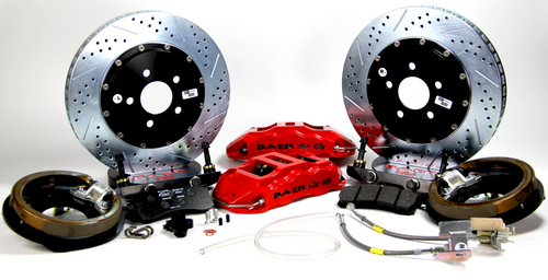 Baer Brakes 15" Extreme+ Rear Brake Kit, Fire Red, SDZ For 2005-14 GM 1500 Trucks w/OE Rear Drum Brakes (Drum to Disc Conversion) - 4302480FR Baer Brakes 15" Extreme+ Rear Brake Kit, Fire Red, SDZ For 2005-14 GM 1500 Trucks w/OE Rear Drum Brakes (Drum to Disc Conversion) - 4302480FR