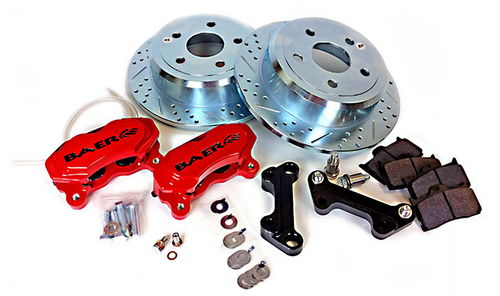 Baer Brakes 12" SS4 Rear Brake Kit, Silver, SDZ For 2007-17 Jeep Wrangler JK, 2018-Current Wrangler JL & 2020-Current Gladiator JT w/OE Rear End - 4402000S