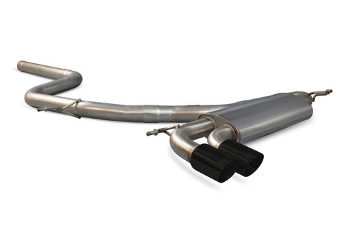 Scorpion Exhaust Non-resonated cat-back system With Black Ceramic Tailpipe For Golf MK6 GT 2.0 Tdi - SVWS048C