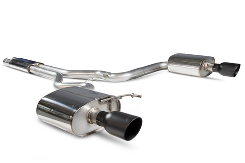Scorpion Exhaust Resonated cat-back system With Black Ceramic Tailpipe For Mustang 5.0 V8 GT Non GPF Model Only - SFD086C