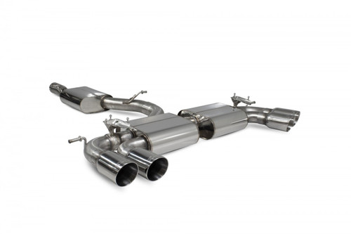 Scorpion Exhaust Resonated Cat-Back Exhaust w/ elect. Valves - Daytona Non-Ceramic For Golf R MK8 - SVW065