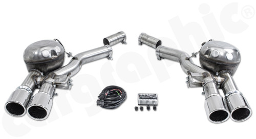 CARGRAPHIC Active Sound System w/4x 89mm Tailpipes For Audi A6/A7 4G 3.0L TDI - PERAU4GDSMSLOOK CARGRAPHIC Active Sound System w/4x 89mm Tailpipes For Audi A6/A7 4G 3.0L TDI - PERAU4GDSMSLOOK