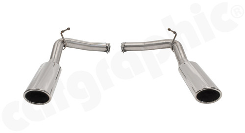 CARGRAPHIC Rear Silencer Replacement Set / Over-Axle Pipes w/2x 115x82mm Oval Tailpipes For Land Rover Range Rover Sport LS 3.6L TDV8 - PXRRSPTDV8ERO