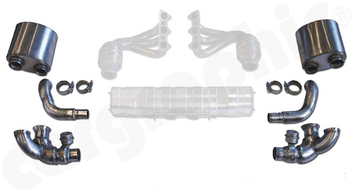 CARGRAPHIC Motorsport Exhaust System Cat-Back Kit 1 For Porsche 997.1 GT3 / GT3 RS 3.6L - CARP97GT3KIT1 CARGRAPHIC Motorsport Exhaust System Cat-Back Kit 1 For Porsche 997.1 GT3 / GT3 RS 3.6L - CARP97GT3KIT1