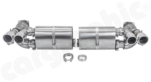 CARGRAPHIC Turbo-Back Sport Exhaust System (TÜV / RACE SOUND Version) w/2x 200CPSI OBD2 HD Catalytic Converters, 2x Integrated Exhaust Valves & 2x 89mm Double-End Tailpipe Set For Porsche 997.2 Turbo / Turbo S 3.8L - CARP97TDFIETFLAP CARGRAPHIC Turbo-Back Sport Exhaust System (TÜV / RACE SOUND Version) w/2x 200CPSI OBD2 HD Catalytic Converters, 2x Integrated Exhaust Valves & 2x 89mm Double-End Tailpipe Set For Porsche 997.2 Turbo / Turbo S 3.8L - CARP97TDFIETFLAP