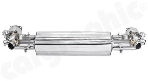 CARGRAPHIC Turbo-Back Valved Sport Exhaust System w/Catalytic Converters (SUPER SOUND / RACE SOUND Version) For Porsche 991 Turbo / Turbo S 3.8L - PERP91TETSFLAP CARGRAPHIC Turbo-Back Valved Sport Exhaust System w/Catalytic Converters (SUPER SOUND / RACE SOUND Version) For Porsche 991 Turbo / Turbo S 3.8L - PERP91TETSFLAP