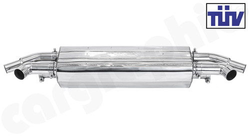 CARGRAPHIC Sport Final Silencer (TÜV SOUND Version) For Porsche 991 Turbo / Turbo S 3.8L - PERP91TETRSIL