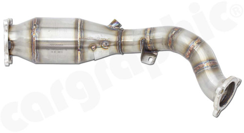 CARGRAPHIC Sport Catalytic Converter w/200CPSI HD OBD2 Tri-Metal Honeycomb Insert For Porsche 95B.1 Macan 2.0L R4 - CARP95R4KATOBD2