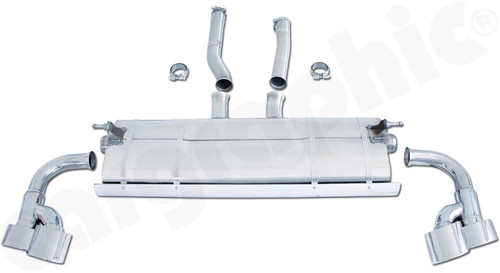 CARGRAPHIC Sport Rear Silencer (TÜV SOUND Version) For Porsche 958.1 Cayenne S / GTS V8 4.8L - CARP58SETR