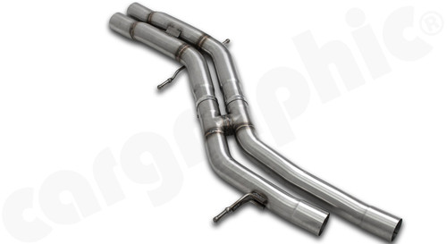 CARGRAPHIC Centre Silencer Replacement Pipe For Porsche Cayenne S 2.9L V6 - CARP5E3T29CS