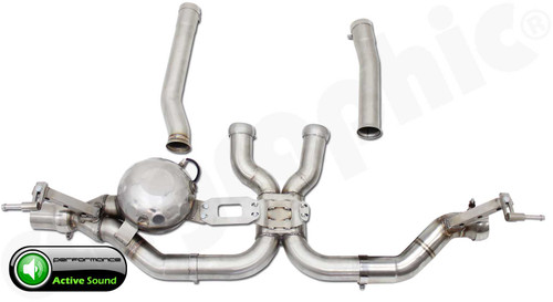 CARGRAPHIC Active Sound System w/Single Sound Actuator For Volkswagen Touareg / Touareg R50 7L 5.0L V10 TDI - PERVW7LD50SMOE1