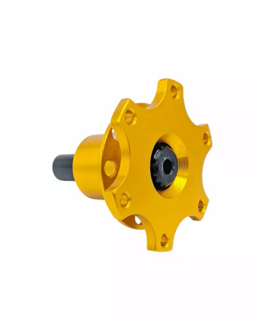 OBP Motorsport Steering Wheel Black/Yellow Quick Release Hub -OBP-QRSW-7