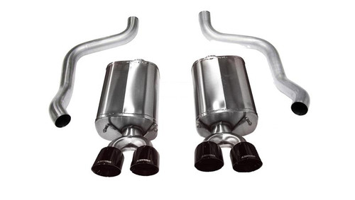 Corsa 2009-2013 Chevrolet Corvette C6 6.2L V8 Black Sport Axle-Back Exhaust cor14108BLK