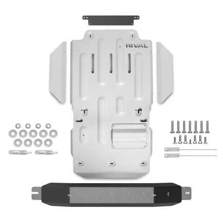 RIVAL Aluminum Transmission Catalytic Converter Transfer Case Skid Plate 2010-2024 Toyota 4Runner 5Gen - rll2333.9543.2.6