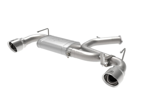 aFe Takeda 3 IN 304 Stainless Steel Axle-Back Exhaust System w/ Polished Tip for Hyundai Veloster N 19-20 L4-2.0L (t) (w/ Performance Package) - afe49-37007-P
