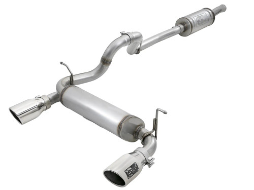 aFe Rebel Series 2-1/2 IN 409 Stainless Steel Cat-Back Exhaust System for  Jeep Wrangler (JL) 18-25 V6-3.6L afe49-48066-P