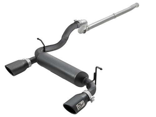 aFe Rebel Series 2-1/2 IN 409 Stainless Steel Cat-Back Exhaust System for  Jeep Wrangler (JL) 18-25 V6-3.6L afe49-48076-B