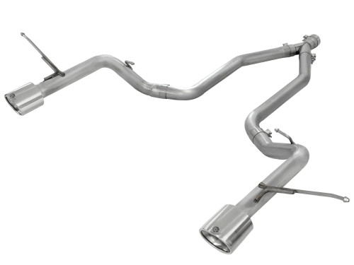 aFe Large Bore-HD 2-1/2 IN 409 Stainless Steel DPF-Back Exhaust System for Jeep Grand Cherokee (WK2) 14-19 V6-3.0L (td) EcoDiesel  afe49-46235