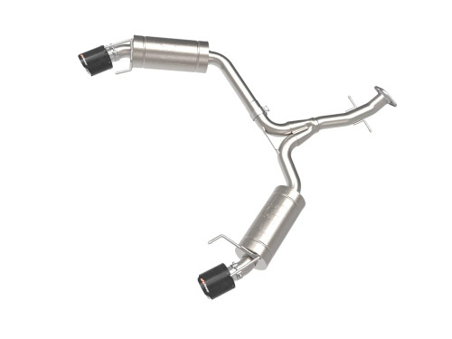 aFe Takeda 2-1/2 IN 304 Stainless Steel Axle-Back Exhaust System w/ Carbon Fiber Tip for Lexus IS250/IS350 06-13 V6-2.5L/3.5L - afe49-36055-C