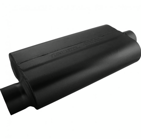 Flowmaster 50 Ser ies Delta Flow Chambered Muffler50 Delta Flow® Stainless Steel - 3.00 Offset In / 3.00 Center Out - Moderate Sound - 843051