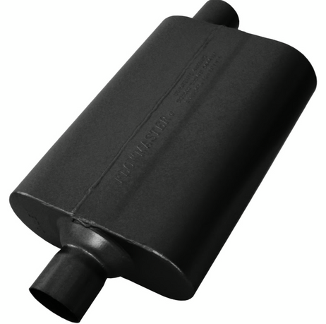 Flowmaster 50 Series Delta Flow Chambered Muffler 50 Delta Flow® Stainless Steel - 2.25 Center In / 2.25 Offset Out - Moderate Sound - 842452