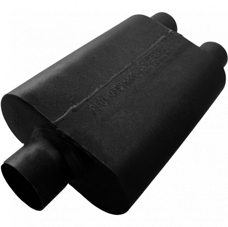 Flowmaster Super 44 Series Chambered Muffler Super 44 Series Stainless Steel - 3.00 Center In / 2.50 Dual Out - Aggressive Sound - 8430452