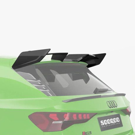 SOOQOO Audi RS3 (8Y) Hatchback Carbon Fibre Rear Upper Spoiler