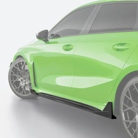 SOOQOO Audi RS3 (8Y) Hatchback Carbon Fibre Side Skirt Extensions