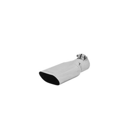 Flowmaster Exhaust Tip Exhaust Tip - 4.25 x 2.25 in. Oval Polished SS Fits 2.50 in. Tubing - Clamp on - 15385