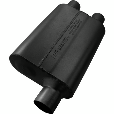 Flowmaster 40 Series Delta Flow Chambered Muffler 40 Delta Flow® - 2.50 Offset In / 2.25 Dual Out - Aggressive Sound - 9425432