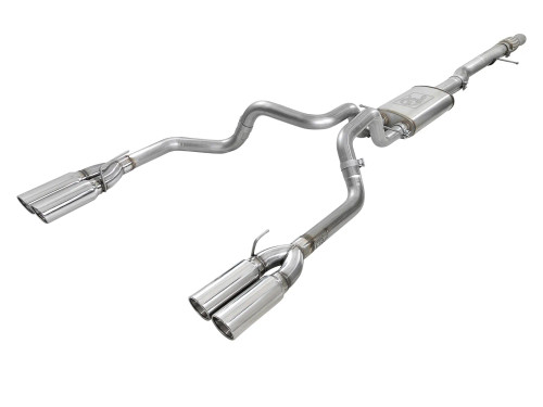 aFe Vulcan Series 304 Stainless Steel Cat-Back Exhaust System w/ Polished Tip for  GM Silverado/Sierra 1500 19-25 V8-6.2L afe49-34102-P