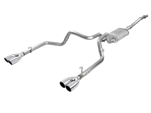 aFe Vulcan Series 3 IN to Dual 2-1/2 IN 304 Stainless Steel Cat-Back Exhaust System for  GM Silverado/Sierra 1500 19-25 V6-4.3L/V8-5.3L afe49-34104-P