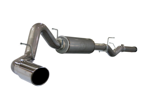aFe Large Bore-HD 4 IN 409 Stainless Steel Cat-Back Exhaust System for GM Diesel Trucks 06-07 V8-6.6L (td) LLY/LBZ afe49-44002