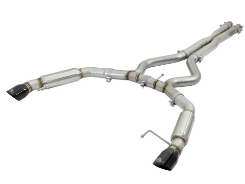 aFe MACH Force-Xp 304 Stainless Steel 3 IN Cat-Back Exhaust System Black for Ford Mustang 15-17 V6-3.7L/V8-5.0L  afe49-33088-B