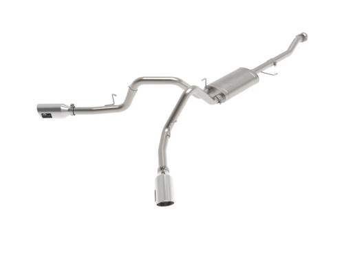 aFe Vulcan Series 3 IN 304SS Cat-Back Exhaust Dual Rear Side Exit w/Polished Tip for Ford F-150 21-25 V6-2.7L (tt)/3.5L (tt)/V8-5.0L  afe49-33126-P