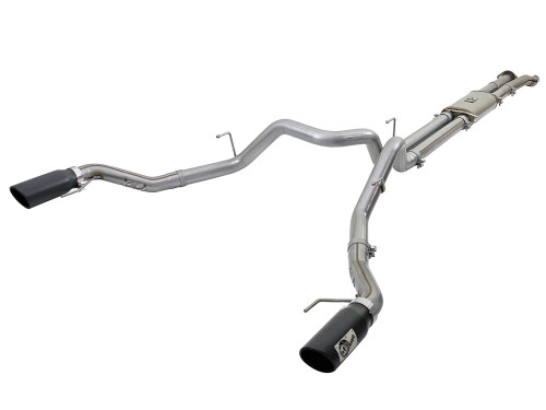 aFe MACH Force-Xp 3 IN 409 Stainless Steel Cat-Back Exhaust System w/ Black Tip for Ford F-150 Raptor 17-20 V6-3.5L (tt) afe49-43045-B